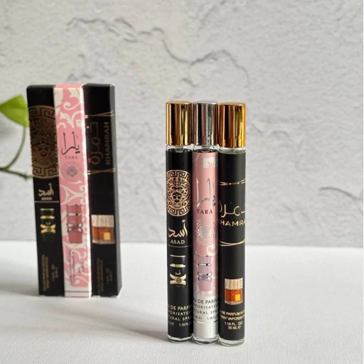 ادکلن قلمی یارا و اسد و خمره پک اقتصادی سه عددی